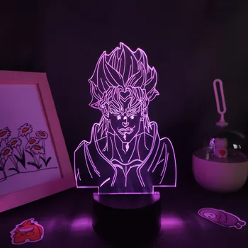 Дио Брандо Манга JoJos Причудливое Приключение Аниме Рисунок 3D Светодиодные лавовые лампы RGB Аккумуляторные ночные светильники Красочные Подарки Украшение стола