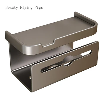 Современная и минималистичная алюминиевая коробка для туалетных принадлежностей настенный унитаз стеллаж для хранения мочалок для мобильного телефона ванная комната