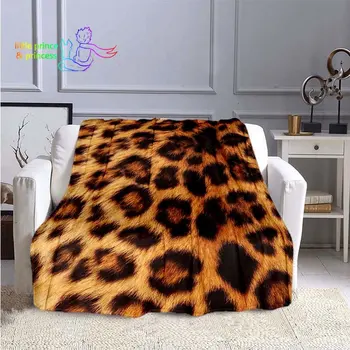 Охлаждающее одеяло с леопардовым принтом, Легкое Удобное Мягкое Дышащее Ультра Теплое Одеяло, Постельное Белье для путешествий