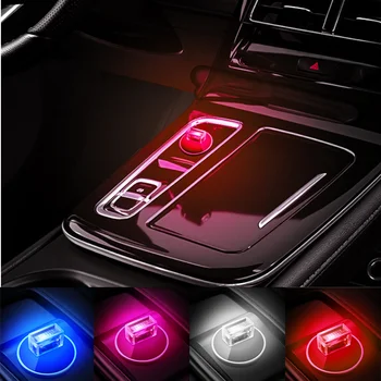 20/50шт Mini 5V USB LED Освещение атмосферы автомобиля Рассеянный свет для внутренней среды Авто ПК Компьютер Портативный светильник Plug Play