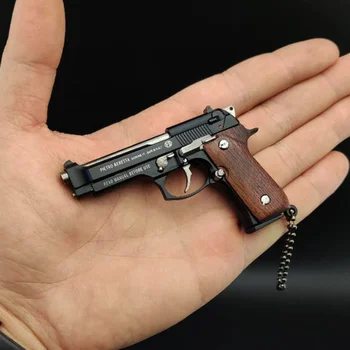 Брелок в форме пистолета Glock G17 из сплава, мини-металлический PUBG M29F Desert Eagle, портативная модель пистолета, Сборка без выброса гильзы