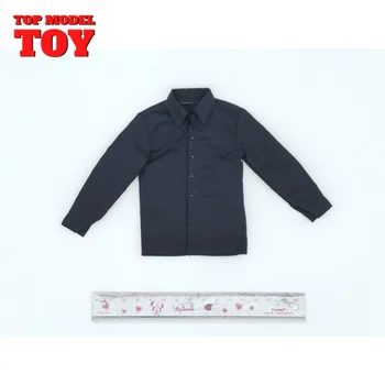 Модель одежды с отворотом черной рубашки в масштабе 1/6 Подходит для 12-дюймовых кукол-солдат с нормальным телом