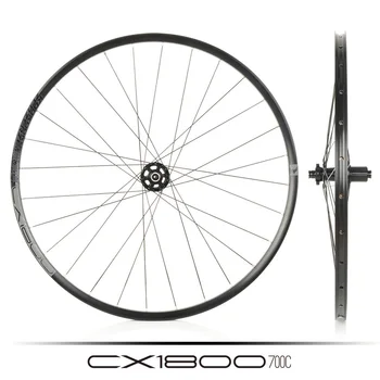 CX1800 Комплект колес для Шоссейного велоспорта Дисковый Тормоз 700C Гравийный / Дорожный велосипед Для бездорожья бескамерный готовый Комплект колес F100 R135 /142 мм Ширина обода 24 мм