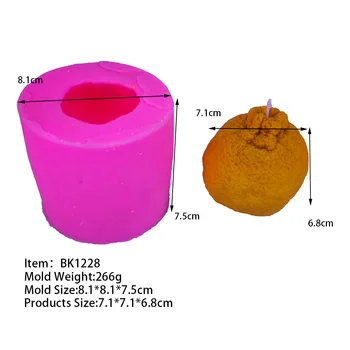 Форма для изготовления мыла 3D Оранжевая Фруктовая Свеча Силиконовая Форма Ручной Работы Изделия из смолы и глины Инструменты Для украшения тортов Гипсовые Поделки