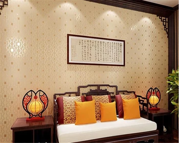 процесс прессования beibehang Нетканые 3D обои Чистый пигментный цвет Китайский стиль Ветер Экологические обои для чайного домика в отеле