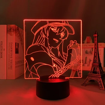 Аниме Светодиодная Лампа Akame Ga Kill Esdeath для Декора комнаты RGB Меняющие Цвет Ночные Светильники Подарок Манга 3d Свет Esdeath Akame Ga Kill