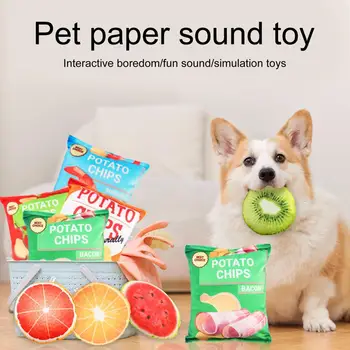 Интерактивная игрушка для собак, питомец, Скрипучая игрушка, встроенный звук, Мягкий, устойчивый к укусам Плюшевый питомец в форме фрукта для дома