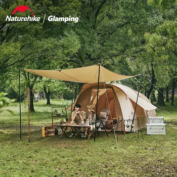 Naturehike Открытый кемпинг, одна комната, один зал, Хлопчатобумажная туннельная палатка, палатка для отдыха, Солнцезащитная палатка