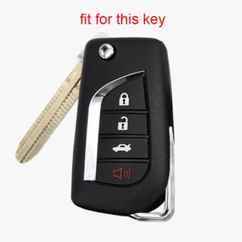 Силикагелевый Чехол для Ключей Toyota Clicker C-HR 2019 Camry 2018 Prius 2008-2015, 4 Кнопки, Брелок Для Ключей C-HR, Набор Силиконовых Ключей