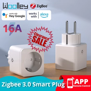 Woolley SA-029 Zigbee Smart Socket 16A EU Plug 3840 Вт Умный Дом Беспроводной Переключатель Zigbee Работает с Google Home Alexa SmartThings