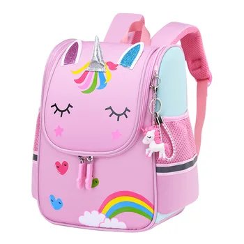 Новые школьные сумки для девочек 0-1 класса, детский рюкзак с рисунком кота, рюкзак для учащихся детского сада, водонепроницаемый школьный рюкзак для милых девочек