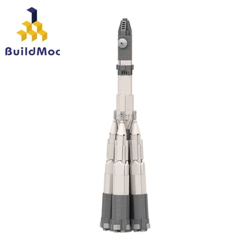 BuildMoc Советский N1 Лунная Ракета Семейство Восток Строительные Блоки Saturn V Космический Набор R-7 Исследуйте Транспортное Средство Кирпичи Игрушки Подарки Для Детей