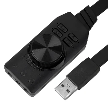 Адаптер звуковой карты USB 7,1-канальный аудиоинтерфейс 3,5 мм USB2.0 Микрофон Гарнитура Звуковая карта компьютерной игры
