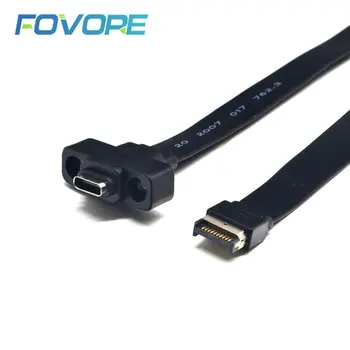 Удлинительный кабель USB 3.1 на передней панели от Type-E до Type-C Gen 2 10 Гбит / с с 2 винтами 30 см