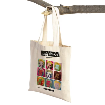 Космическая лунная походка Энди Уорхола, сумка-тоут с банановыми конфетами, модная повседневная женская сумка для покупок в стиле ретро, двухсторонние женские сумки для покупок