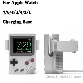 Дизайн игровой консоли, силиконовая универсальная подставка для зарядки Apple Watch серии SE/7/6/5/4/3/2/1 Аксессуары для портативных базовых кронштейнов