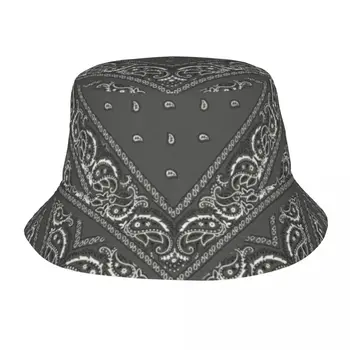 Серые Классические шляпы-ведерки в стиле банданы Для мужчин и женщин, Модная летняя рыбацкая шляпа Унисекс