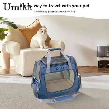Сумка для прогулок с кошкой и собакой Портативная сумка для переноски домашних животных Легкие светоотражающие полосы Дышащие Товары для домашних животных весом 5 кг