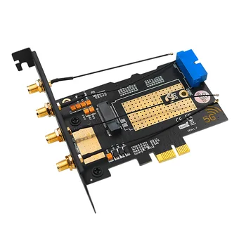 M.2 Wifi Модуль к Карте расширения PCIE X1/USB 3,0, 4 Антенны, Слот для NANO SIM-карты, Ключ NGFF B для Беспроводного модуля 30x42/52 3G 4G 5G M2