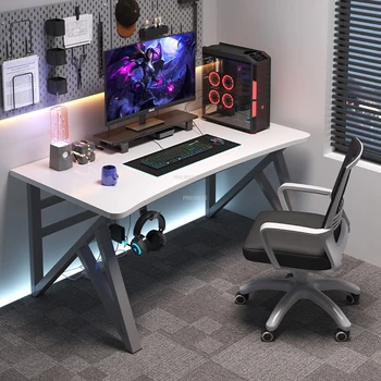 Креативные деревянные компьютерные столы, Мебель для домашнего офиса, рабочий стол в спальне, Простой игровой стол в интернет-кафе, стул, Студенческий стол