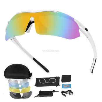 Велосипедные очки, спортивные солнцезащитные очки с 5 линзами, велосипедные очки для мужчин, защита от дорожного антибликового покрытия, езда на велосипеде, Велосипедные очки для защиты