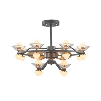 Светодиодный подвесной вентилятор Celing, светильник, люстра, художественная гостиная, столовая, скандинавский современный минималистичный стелс
