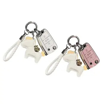 Чехол для ключей от автомобиля из ТПУ, праздничные подарки, чехол для ключей с цепочкой для ключей, чехол для брелка с полной защитой, держатель дистанционного брелока, чехол для Jetta VS7