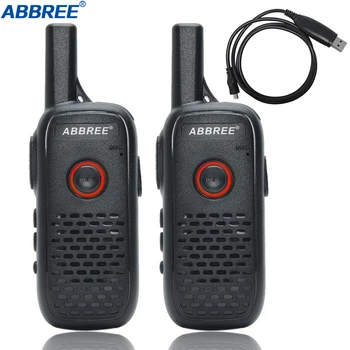 2ШТ ABBREE AR-Q2 Профессиональная Удобная мини-Рация VOX USB Charge UHF 400-520 МГц Портативное 16-Канальное Двустороннее Радио