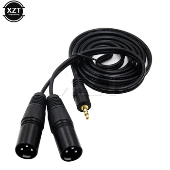 1 шт. двойной штекер от 3,5 мм до XLR Swiss 3.5 audio XLR кабель микшер сбалансированный для микрофона кабель-адаптер сигнала DXM512