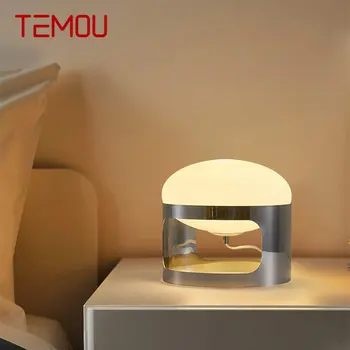 Настольная лампа TEMOU Nordic Glass LED Creative Simplicity Прикроватный светильник для дома, гостиной, декора спальни