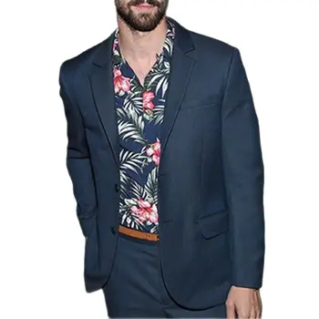 Темно-синие мужские костюмы, комплекты, приталенный блейзер, брюки Terno, 2 шт. (пиджак + брюки + галстук), современная одежда для вечеринок, сшитая на заказ