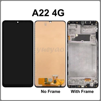 Для Samsung Galaxy A22 4G ЖК-дисплей С сенсорным Экраном В сборе Для Samsung A225F A225F/DS A225M ЖК-экран С заменой рамки