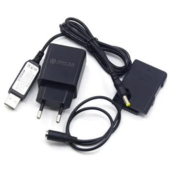 Power Bank MH-24 USB Кабель + Зарядное устройство + EP-5A EN-EL14 Фиктивный Аккумулятор для камеры Nikon P7800 D5500 D5600 D3300 D3400 D5100 D3200 D3100