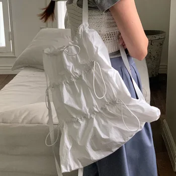 Летняя женская сумка 2023 года, повседневная нейлоновая сумка через плечо большой емкости, сумка для клецек, однотонная сумка через плечо для девочек, женский рюкзак
