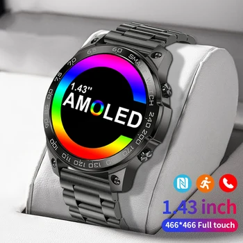 1,43-Дюймовые NFC Смарт-Часы Мужские AMOLED 466*466 HD Экран Фитнес-Трекер Спортивные Bluetooth-Звонки Smartwatch Для Android IOS HUAWEI